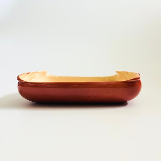 Red Wing Pottery Red Wing Pottery Ruffled Square Bowl For Sale - Image 4 of 13