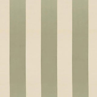 Sample - Schumacher Wickham Satin Stripe Fabric in Mineral For Sale