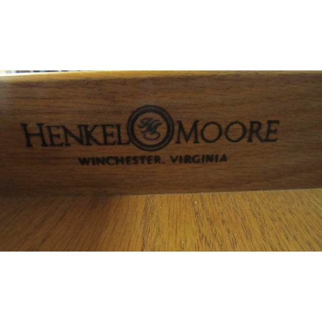 1980s Henkel Harris Executive Mahogany Desk Leather Amazing For Sale - Image 14 of 14