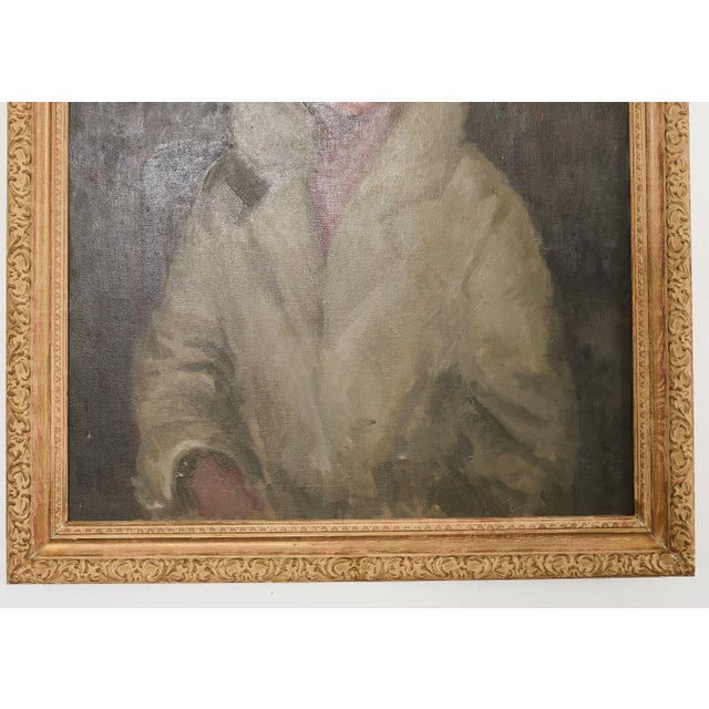 Wood Mid-Century Modern Italian School Portrait of a Lady For Sale - Image 7 of 18