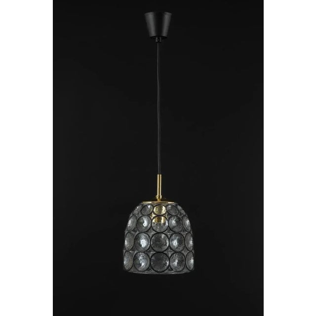 Small Iron & Clear Glass Pendant Lights from Limburg, Germany, 1960s For Sale - Image 6 of 14