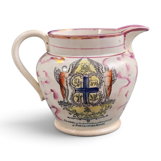Antique Garrison Pottery Masonic and Clipper Ship Jug from Sunderland, 1855 For Sale - Image 11 of 11