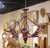 Metal Early 20th Century French Painted Chestnut Six-Light Chandelier From Brittany For Sale - Image 7 of 11
