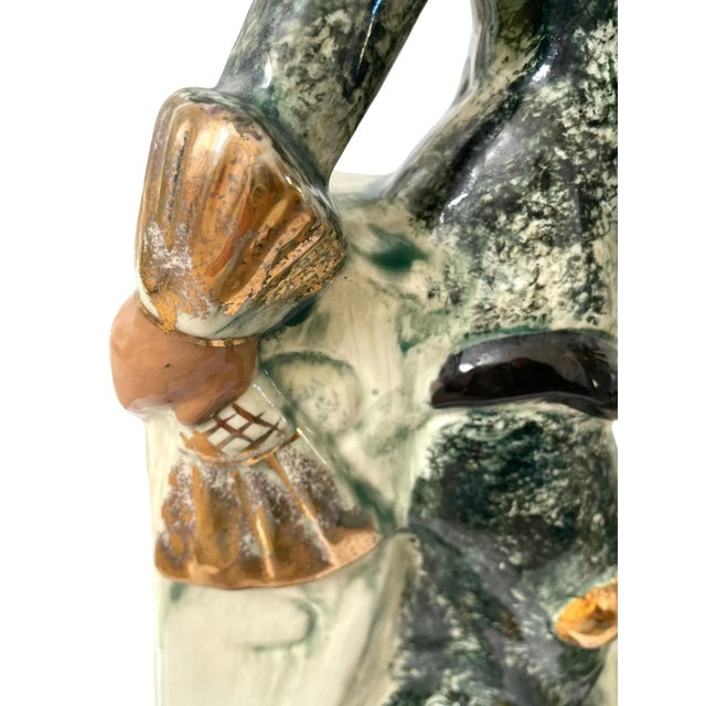 Vintage Italian Hand-Painted Clown Figurines . 22 & 24”. Set of 2. For Sale - Image 10 of 11