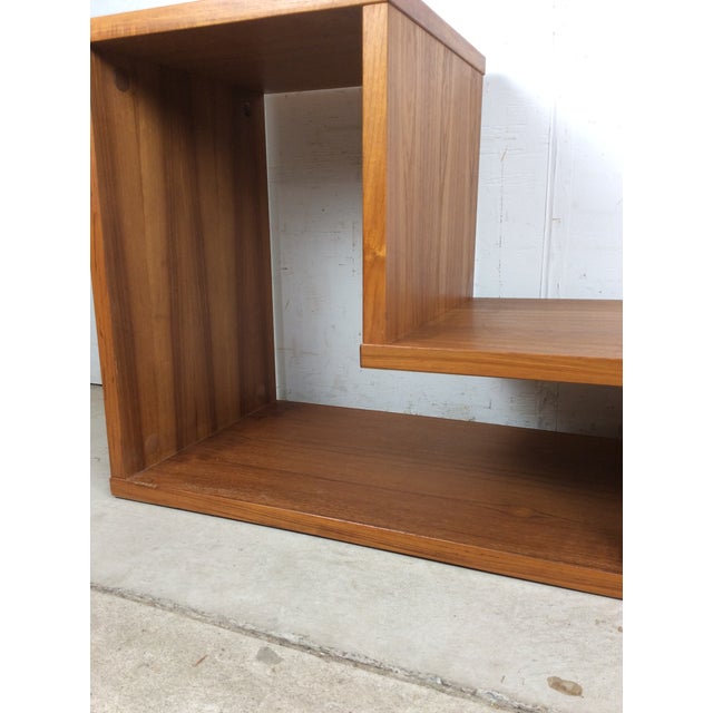 Danish Modern Teak Media Storage Entertainment Stand With Step Design For Sale - Image 16 of 18