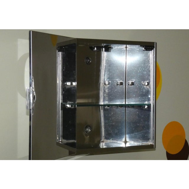 Mirrored Cabinets with Matching Wall Lights, 1970s, Set of 4 For Sale - Image 14 of 18