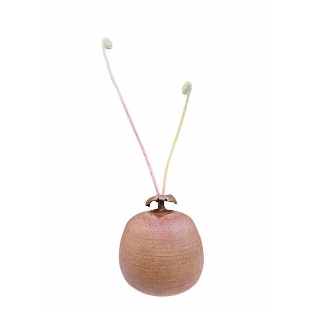 Contemporary Organic Mixed Media Studio Pottery Decor Sculpture With Faux Fiddlehead Ferns For Sale - Image 3 of 12