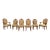 Set of Six 19th Century French Walnut Side Chairs, Louis XVI Style For Sale