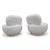Textile Postmodern Pouf Swivel Lounge Chair Newly Reupholstered - Pair For Sale - Image 7 of 8