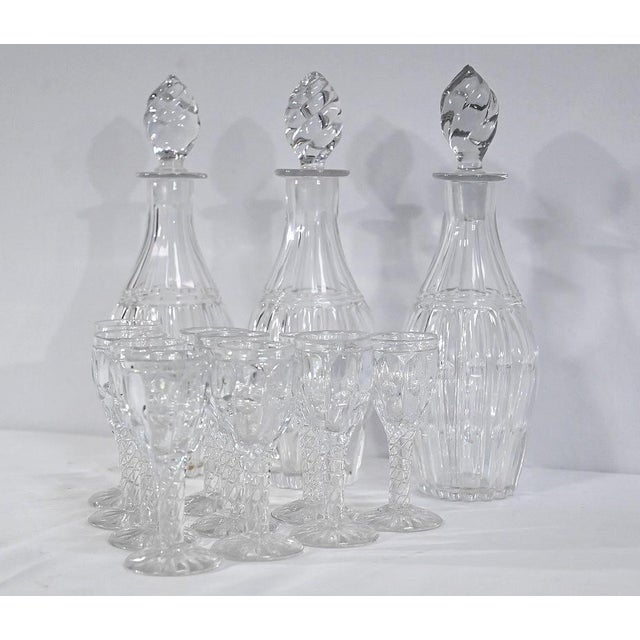 19th Century Napoleon III Bohemian Cristal Cabaret Service, Set of 13 For Sale - Image 3 of 18