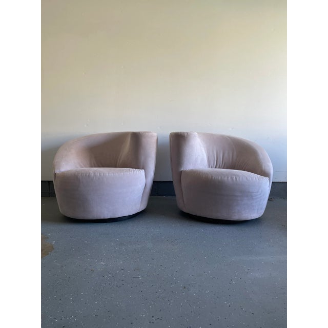 1990s Vladimir Kagan Corkscrew Swivel Chairs for Directional, Unmarked - a Pair For Sale - Image 13 of 13