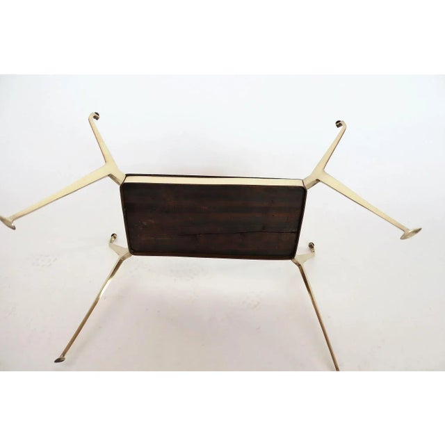 Italian Coffee Table in Brass and Mahogany, 1950s For Sale - Image 14 of 18