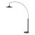 Mid Century Lodi 1-Light Arc Floor Lamp - Matte Black, Walnut, Gold Leaf, Marble Base, Dimmer Switch For Sale