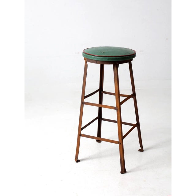 Vintage Industrial Stool For Sale - Image 9 of 11