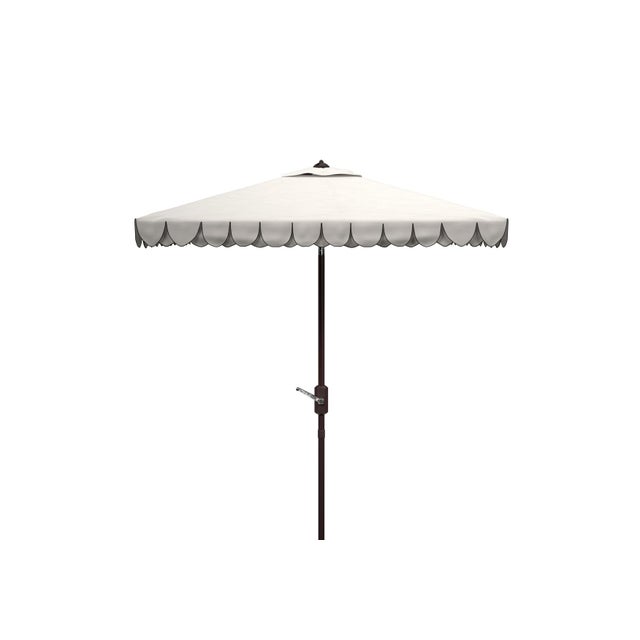 Elegant Valance 7.5 Ft Square Umbrella, Ivory With Black Trim For Sale In Philadelphia - Image 6 of 6