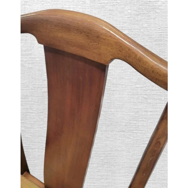 Wood Vintage Bernhardt Mid Century Modern Michael Taylor Style Pecan, Walnut Sleek Dining Room Chairs- A Set 6 For Sale - Image 7 of 16