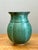 Green Vintage Speckled Green Ceramic Vase For Sale - Image 8 of 12