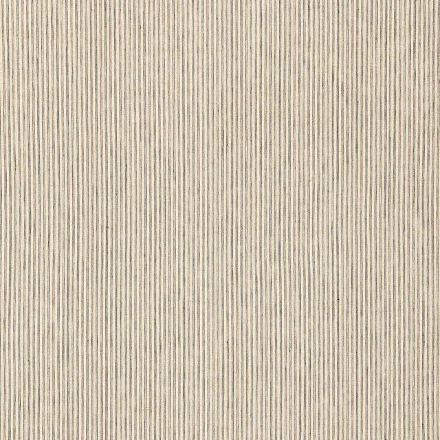 Schumacher Mackay Linen Stripe Sheer Fabric in Ash For Sale