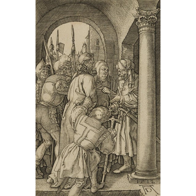 After Dürer, Christus vor Pilatus, 17th-Century, Copper on Paper For Sale - Image 4 of 4