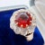 Antique Marguerite Ring in Gold, Garnet and Diamonds, Size 6.75 For Sale - Image 4 of 6