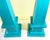 Pair of Hand-Painted Solid Wood Decorative Obelisks – Vibrant Turquoise Color For Sale - Image 10 of 15