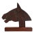 Stupendous Antique 19th Century Horse Head Wood Trade Sign With Hand Painting Details & Metal Harness For Sale