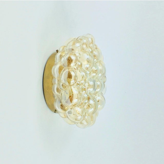 Mid-Century Modern 1960s Mid-Century Modern Amber Bubble Glass Wall Light/Sconce by Helena Tynell for Limburg For Sale - Image 3 of 11