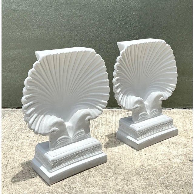 Vintage Clam Shell Pedestals - Set of 2 For Sale - Image 18 of 18
