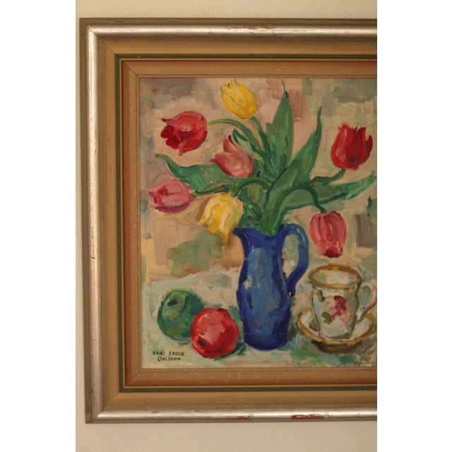 Karl Enoch Ohlsson, Tea, 1960s, Oil on Panel, Framed For Sale - Image 17 of 18