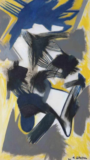 Giorgio Lo Fermo, Abstract Composition, Original Oil on Canvas, 2021