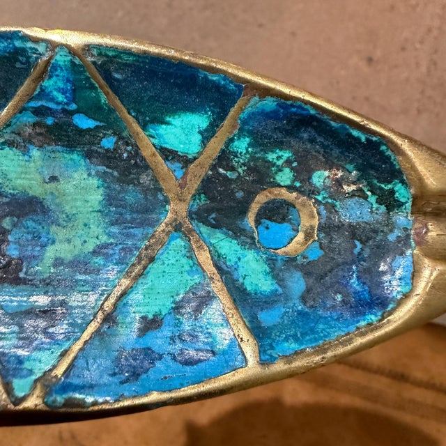 Mid-Century Mexican Modern Brass Fish Ashtray Dish Catch All by Pepe Mendoza For Sale - Image 11 of 11