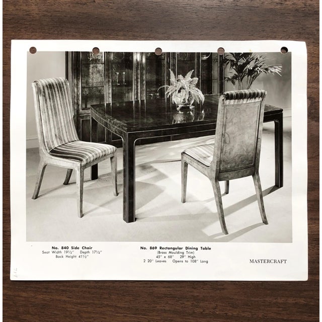 Mastercraft Amboyna & Brass Spoonback Dining Chairs For Sale - Image 12 of 12