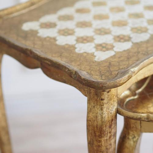 Vintage Italian Hand-Painted Nesting Tables, Set of 3 For Sale - Image 5 of 17