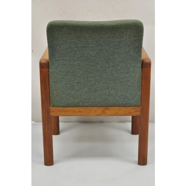 Late 20th Century Schou Andersen Mobelfabrik Teak Wood Mid Century Danish Modern Arm Chair For Sale - Image 9 of 12