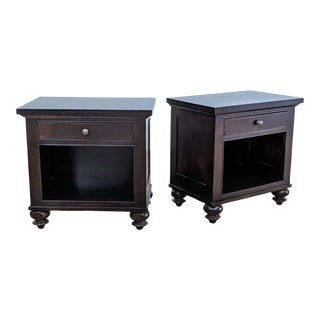 Pair of Restoration Hardware Camden Single Drawer Nightstands For Sale