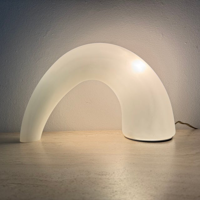 Italian Thor Glass Table Lamp from Fontana Arte, 1980s For Sale - Image 17 of 18