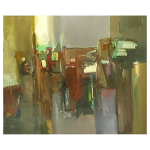Janine Collier Oil on Canvas Titled "Berceuse" American, 20th Century
