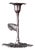 Floral Pewter Candlestick, 1970s For Sale
