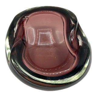 MCM Murano Sommerso Glass Geode Catchall For Sale
