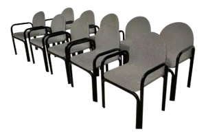 Set of Ten Dining Chairs by Gae Aulenti for Knoll International Signed 1975