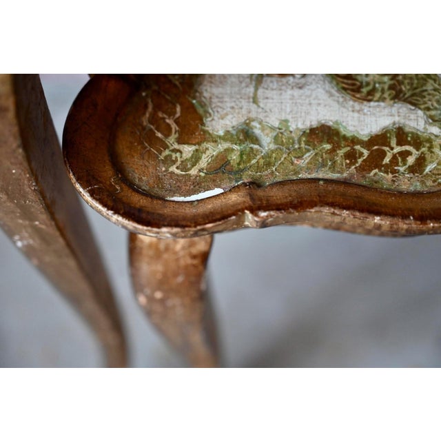 Florentine Baroque Style Gilded Nesting Tables, 1950s, Set of 2 For Sale - Image 17 of 18