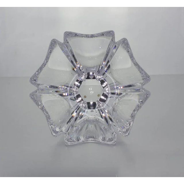 Orrefors Swedish Crystal Petal Bowl For Sale - Image 4 of 9