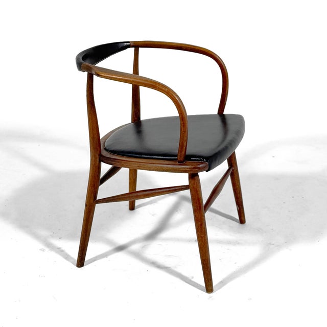 Walnut Mid-Century Modern Armchair by Boling For Sale - Image 9 of 11