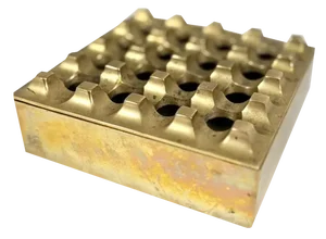 Swedish Ultima Brass Ashtray by Bo Ljungberg & Holger Bäckström, 1960s