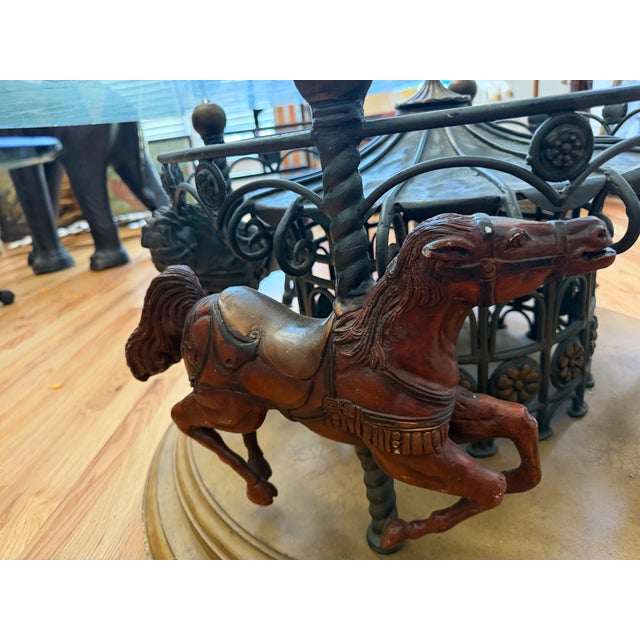 Rare Vintage Carousel Horse Coffee Table For Sale - Image 4 of 10