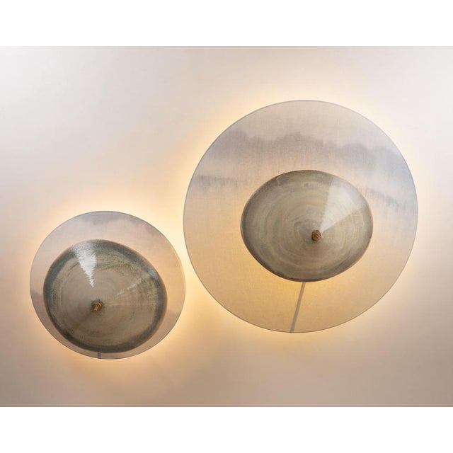 Accents Soft Gradient Two-Tier Felt Suspension in Brass by Elsa Foulon For Sale - Image 4 of 7