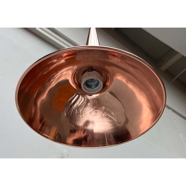 Mid-Century Modern Danish Copper Cone Pendant Lamp, 1950s For Sale - Image 18 of 18