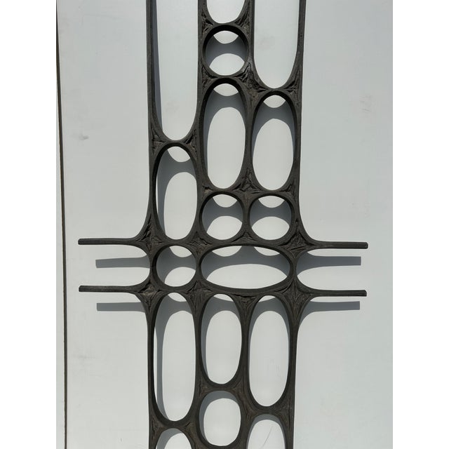 Cast Aluminum Brutalist Door Panel For Sale In Los Angeles - Image 6 of 12