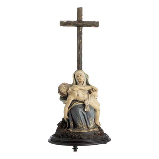 19th Century Portuguese Pietà Sculpture For Sale