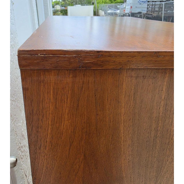 Mid-Century Walnut Highboy Dresser by Young Manufacturing Co. MCM For Sale - Image 12 of 18